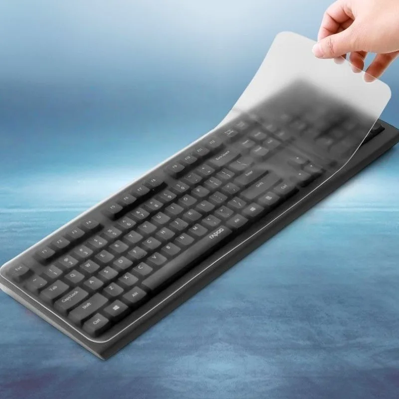 Ultra Thin Transparent Keyboard Protective Cover - Standard PC Desktop Keyboard Waterproof and Dustproof Protective Cover