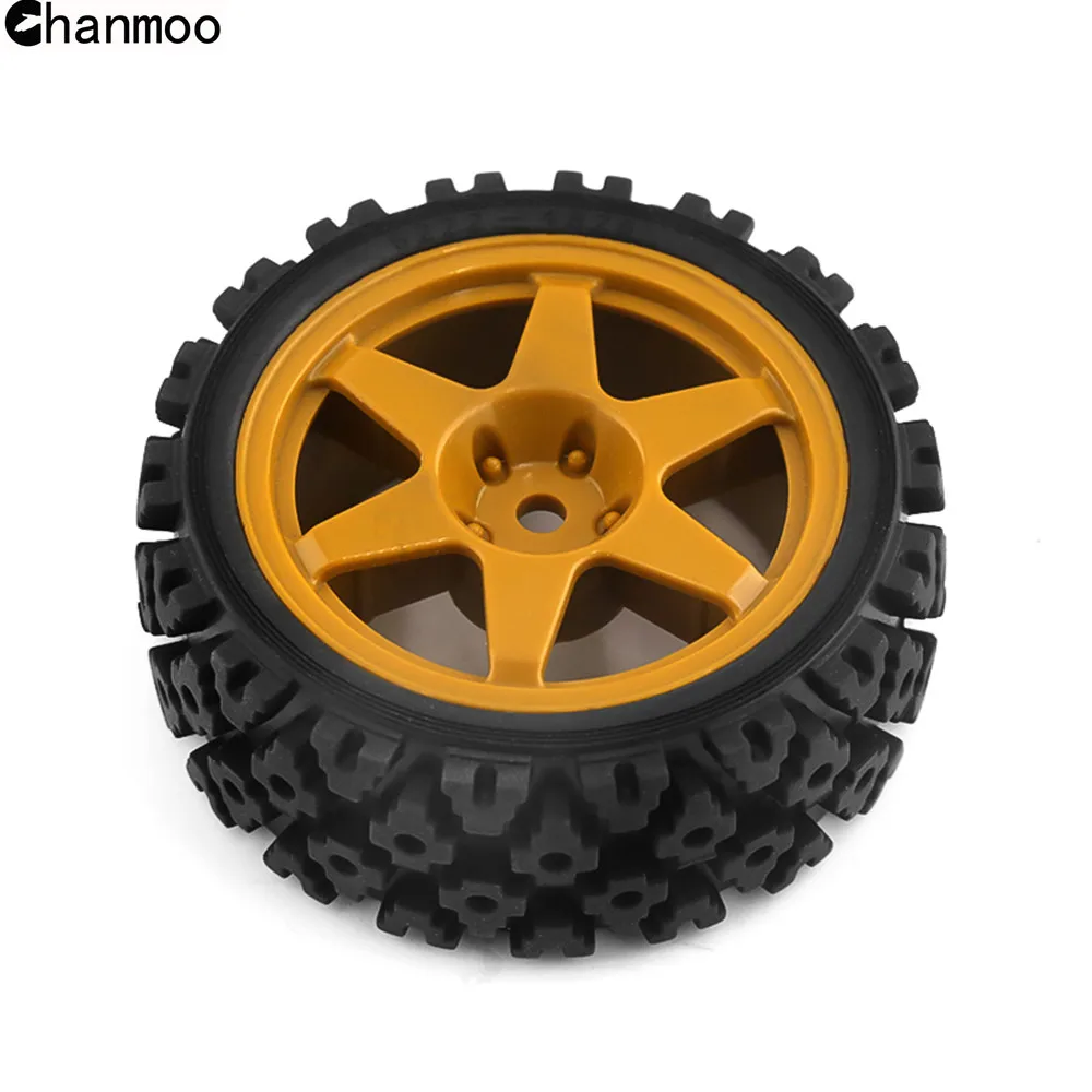 1/10 RC Racing Car Wheels Rally Tyre On Road Tires 12mm Hex for 1:10 RC Car Tamiya XV01 XV02 TA06 TT01 TT02 PTG2 144001 A959 HPI