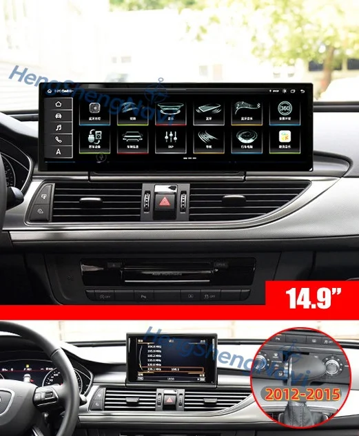 14.9inch LHD Android Screen For AUDI A6L A6 A7 2012-2018 Navi CarPlay Autoradio Stereo Car GPS Multimedia Video Player Head Unit