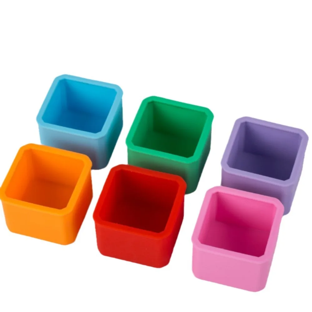 1/3pcs Silicone Food Distribution Box Red/Pink/Purple/Green/Orange/Blue 2/4 Inch Snack Containers Lunch Box Containers Office
