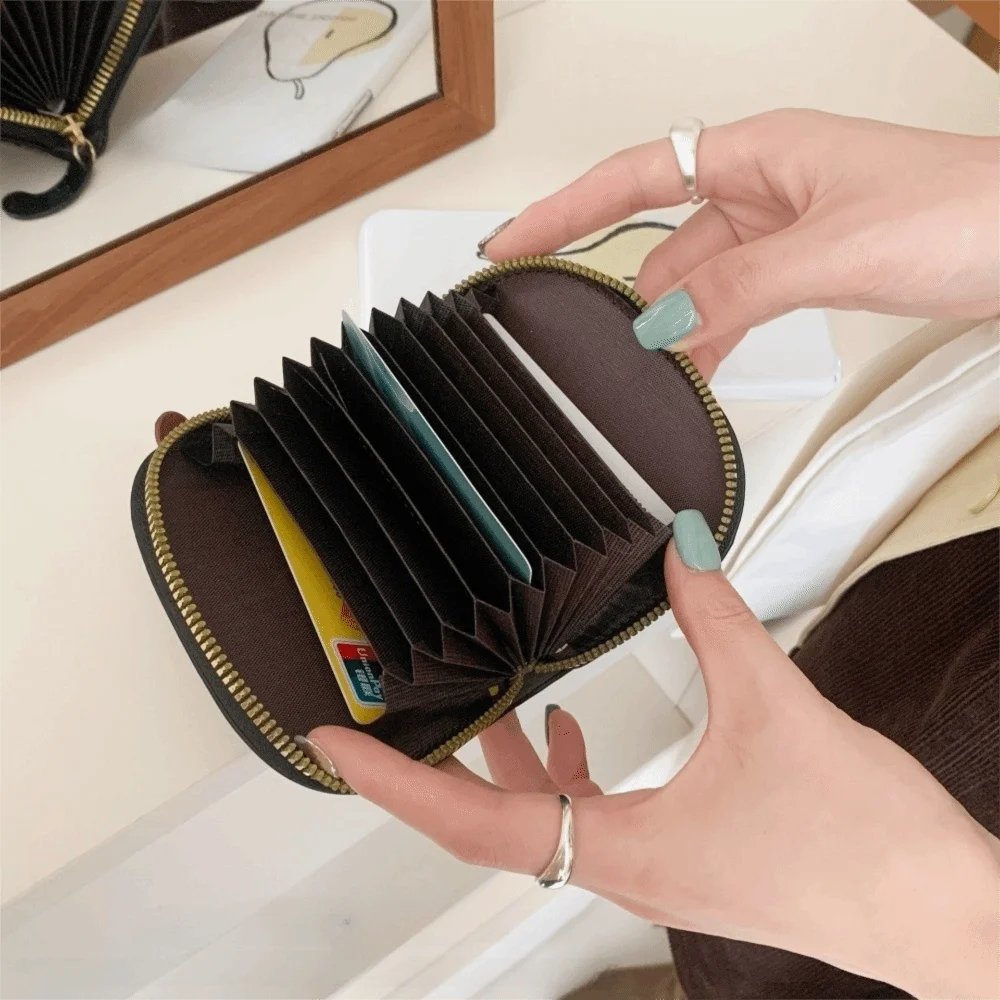 

Портативная сумка для карт с изображением собаки, из искусственной кожи, на молнии, с несколькими отделениями для карт, в корейском стиле, для женщин