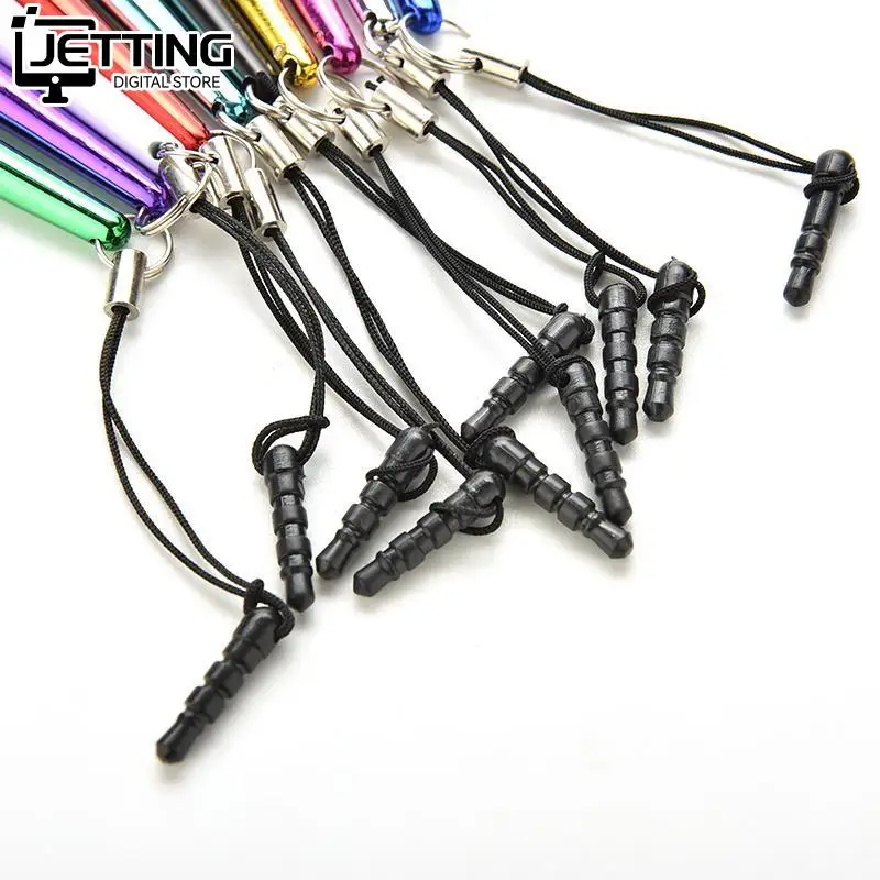 Universal Long Capacitive Screen Touch Pen Stylus for Smart Cell Phones Tablets Pens with Dust Plugs 10Pcs