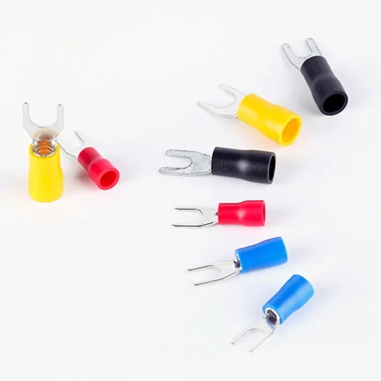 20pcs SV Type Wire Spring Terminal SV3.5 SV5.5 Fork U Y  PVC Insulate Ferrules Block Spade Cold Press Cable End Crimp Connector
