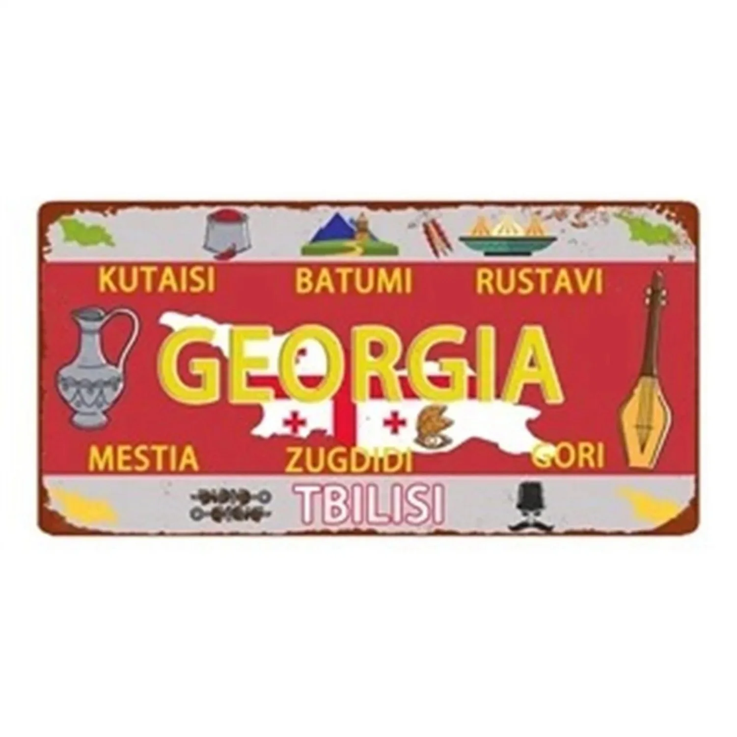 Iceland License Plates Metal Tin Signs for Wall Art Decoration Vintage Tags Metal Automotive Signs For Cafe Bar Club Garage Pub