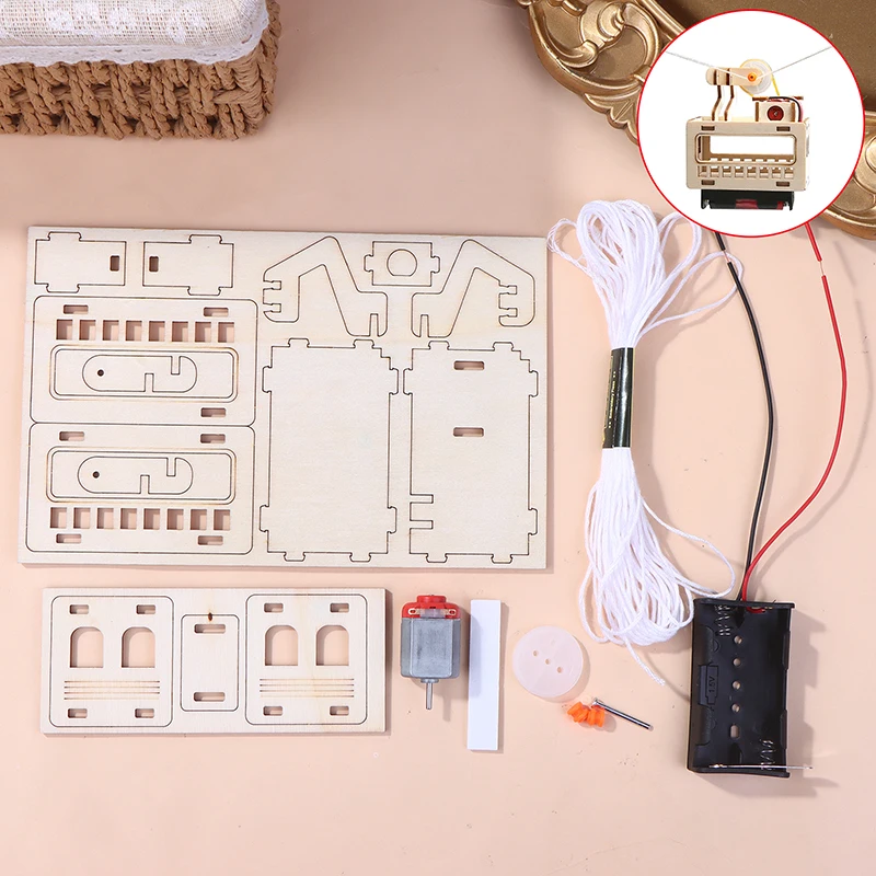 Set di giocattoli per l'apprendimento dei bambini: 1 SET di auto elettriche in legno, kit di fisica scientifica educativa.