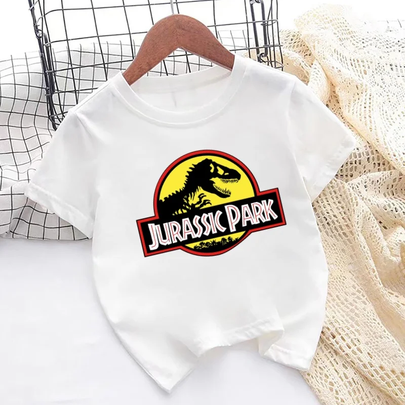 Jurassic Park World Dinosaur Print Fashion Kids T shirt Girls New Summer Tops Baby Boys Clothes Children Short Sleeve T-shirts