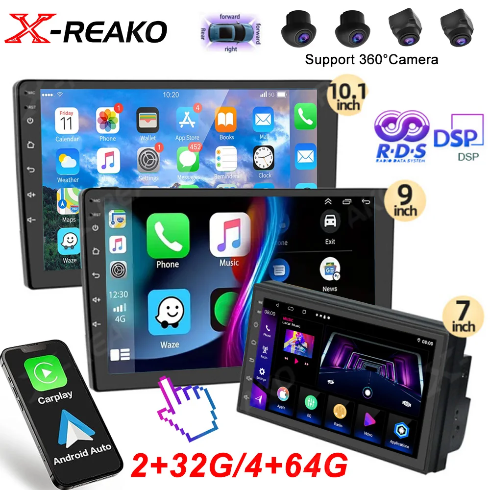 X-REAKO Android Car Radio Autoradio 4+64G 2 Din 7\