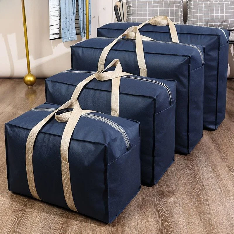 

Waterproof Large Capacity Canvas Travel Bag Men's Thickened Luggage Bag Quilt Moving Packing Storage Bag for Travel And Moving