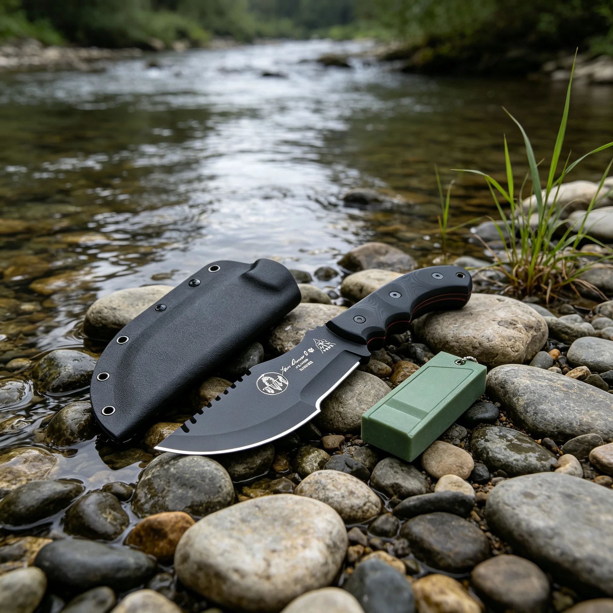 TOPS Tracker Jungle Obstacle Clearance Tool High Carbon Steel 1095 Micata Fiber Handle Camping Outdoor Knife