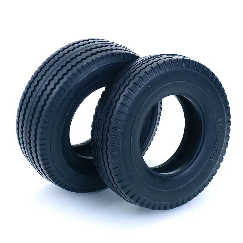 2pcs Simulation Rubber Tire Width 20mm/25mm Tyre for 1/14 Tamiya RC Truck Tipper SCANIA 770S VOLVO BENZ MAN TGX Car Accessories