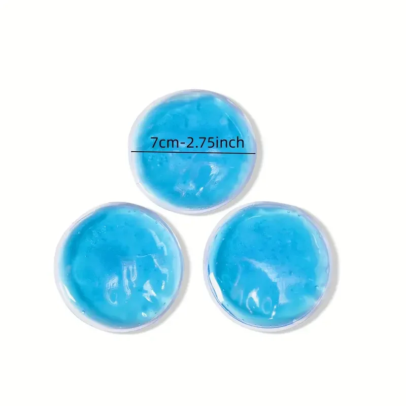 1/2pcs Round Reusable Ice Cold Hot Gel Pack Cooling Eye Pads For Eye Care & Relaxation