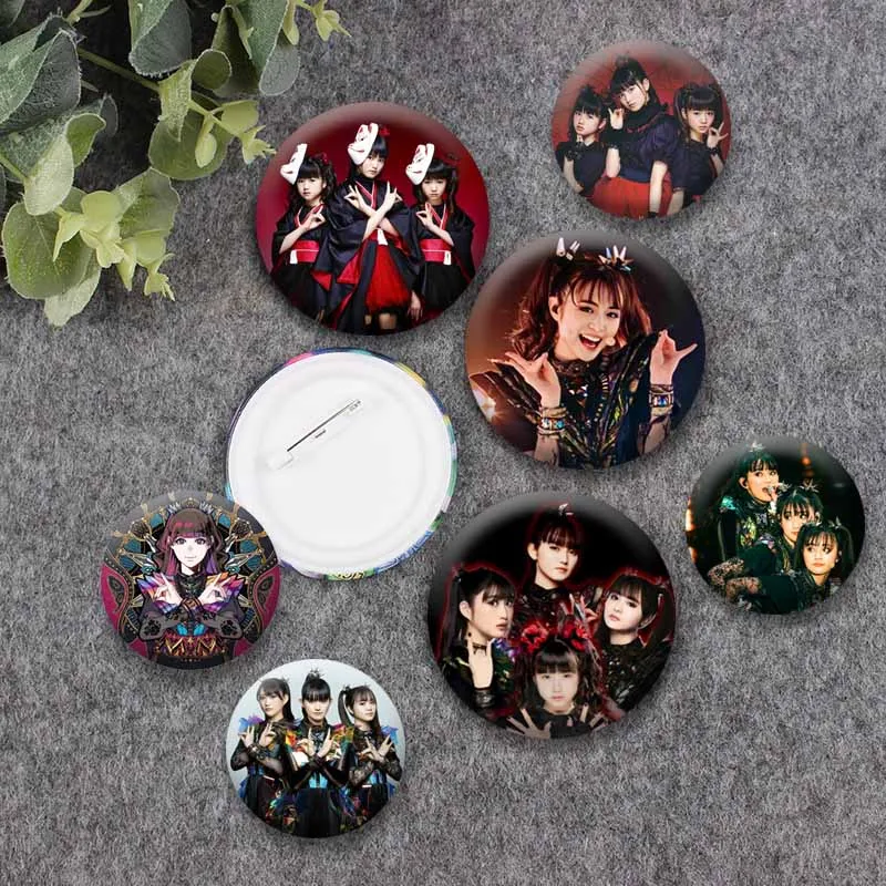 Japanese Girls Group Babymetal Badges Plastic Cartoon Soft Button Pins Custom Jewelry Brooch Accessories Hat Bag Ornaments Gifts