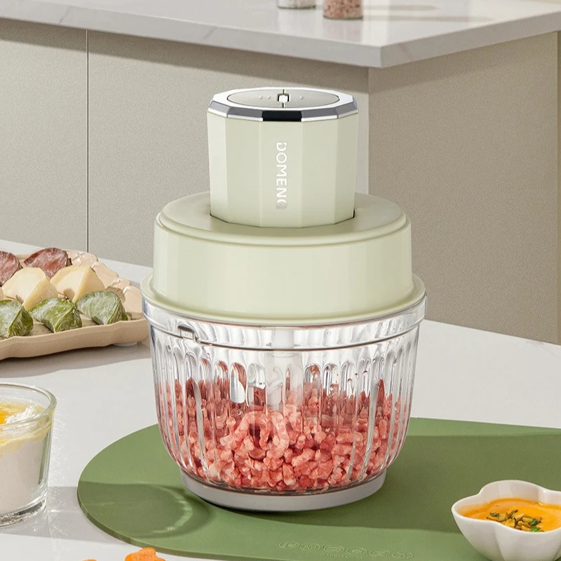 

Multifunction Automatic Electric Meat Grinder with Double Layer 4 Blades Stainless Steel Pure Copper Motor for Home Use