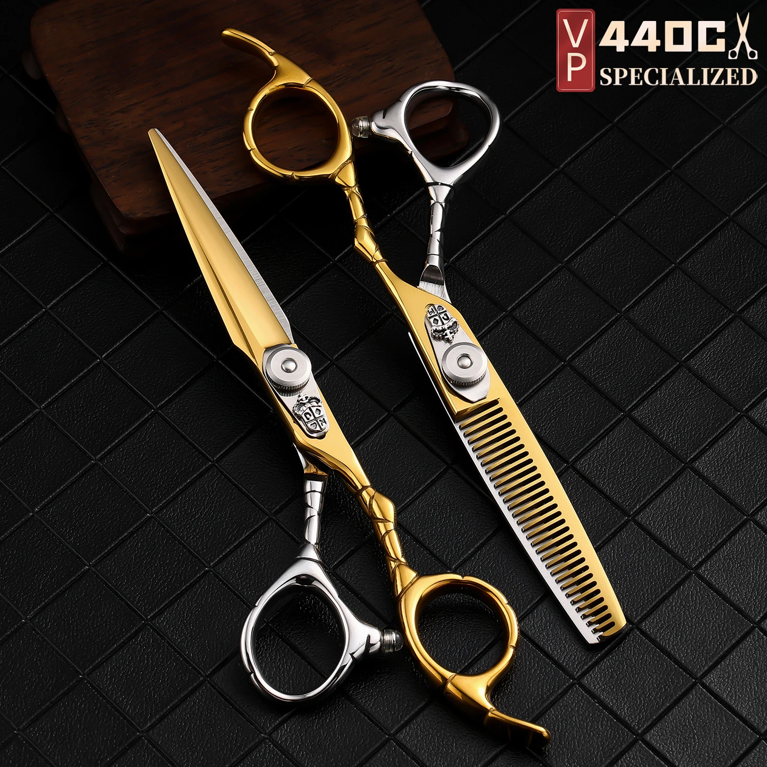 

VP Professional Scissors Hairdresser Accesories 6.0 Inch 440C Steel Barber Hair Cutting Tools Hairdressing Set Thinning Scissors