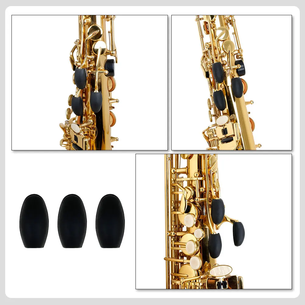 

3 Pcs Sax Side Key Pad Silicone Cover Thumb Saxophone Palm Button Protection Supplies Silica Gel Covers