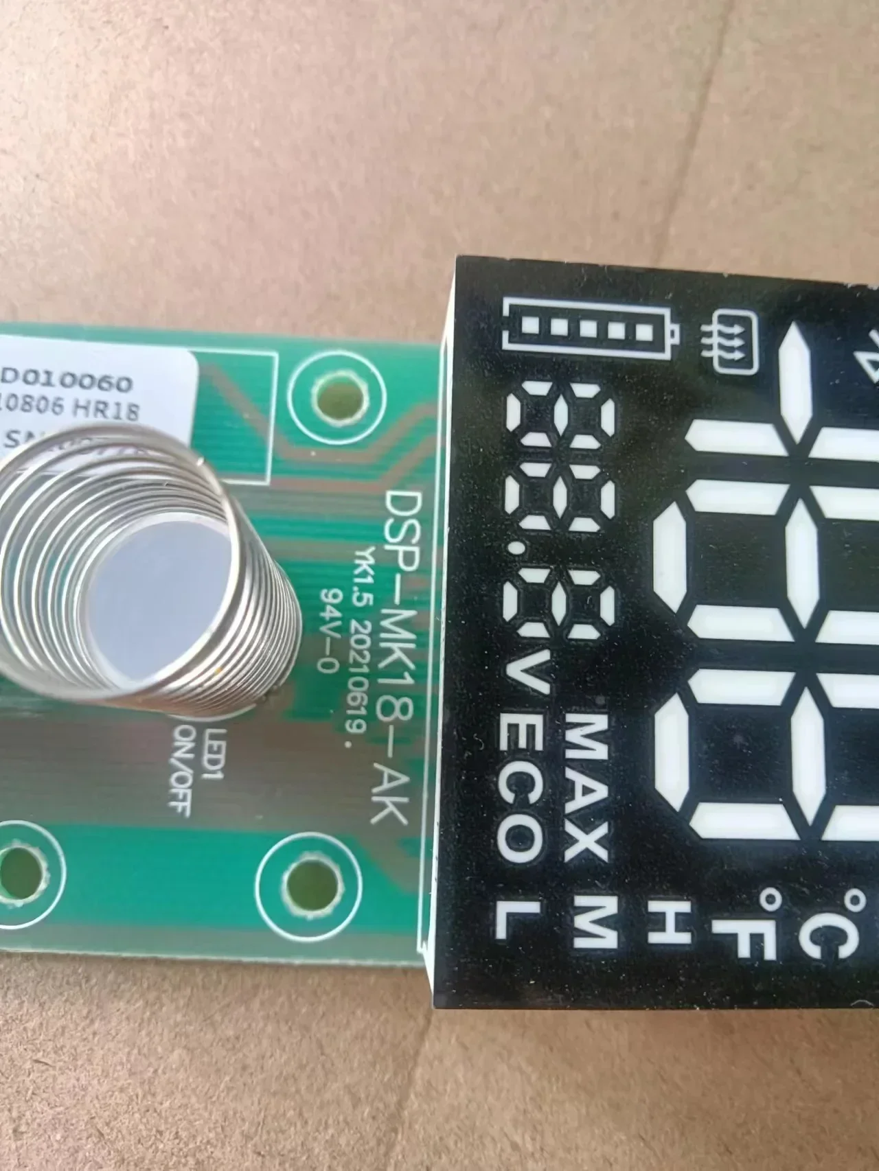 DC 12/24V Car Refrigerator Display Board Display Control Board DSP-MK18-AK