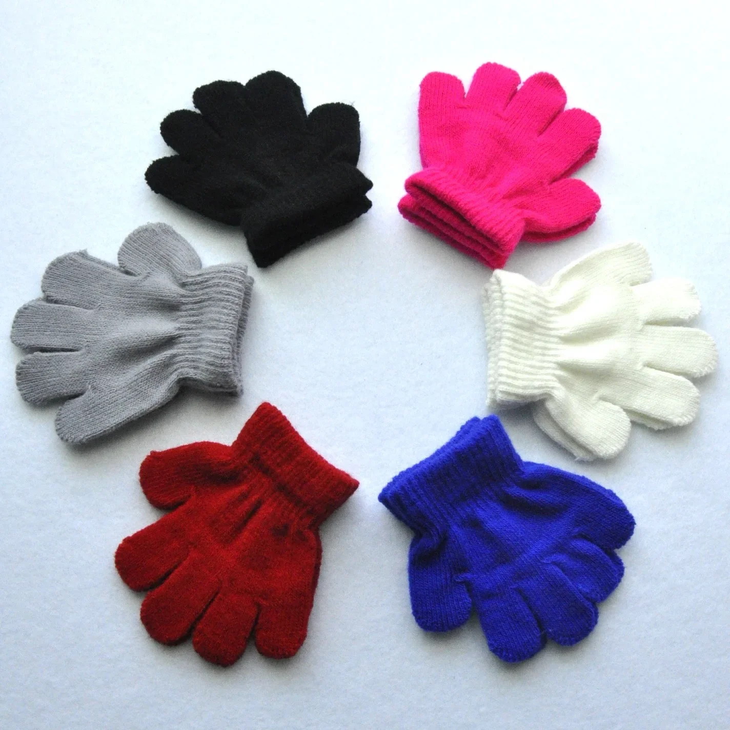 Children Winter Warm Gloves 1-3years Baby Girls Baby Boys Toddler Knitted Acrylic Gloves