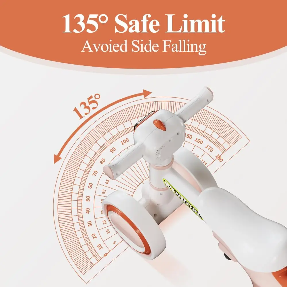 Baby Balance Bike for 1-3 Year Old Boys & Girls, Silent Wheels, with Colorful Lights & Music, Toddler Balance Bike for 12-36 Mon