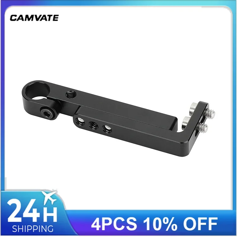 CAMVATE Aluminum Cross Bar Replacement Part with Adjustable L-Shaped Bracket & 15mm Rod Adapter For Camera Cage Supports Rig