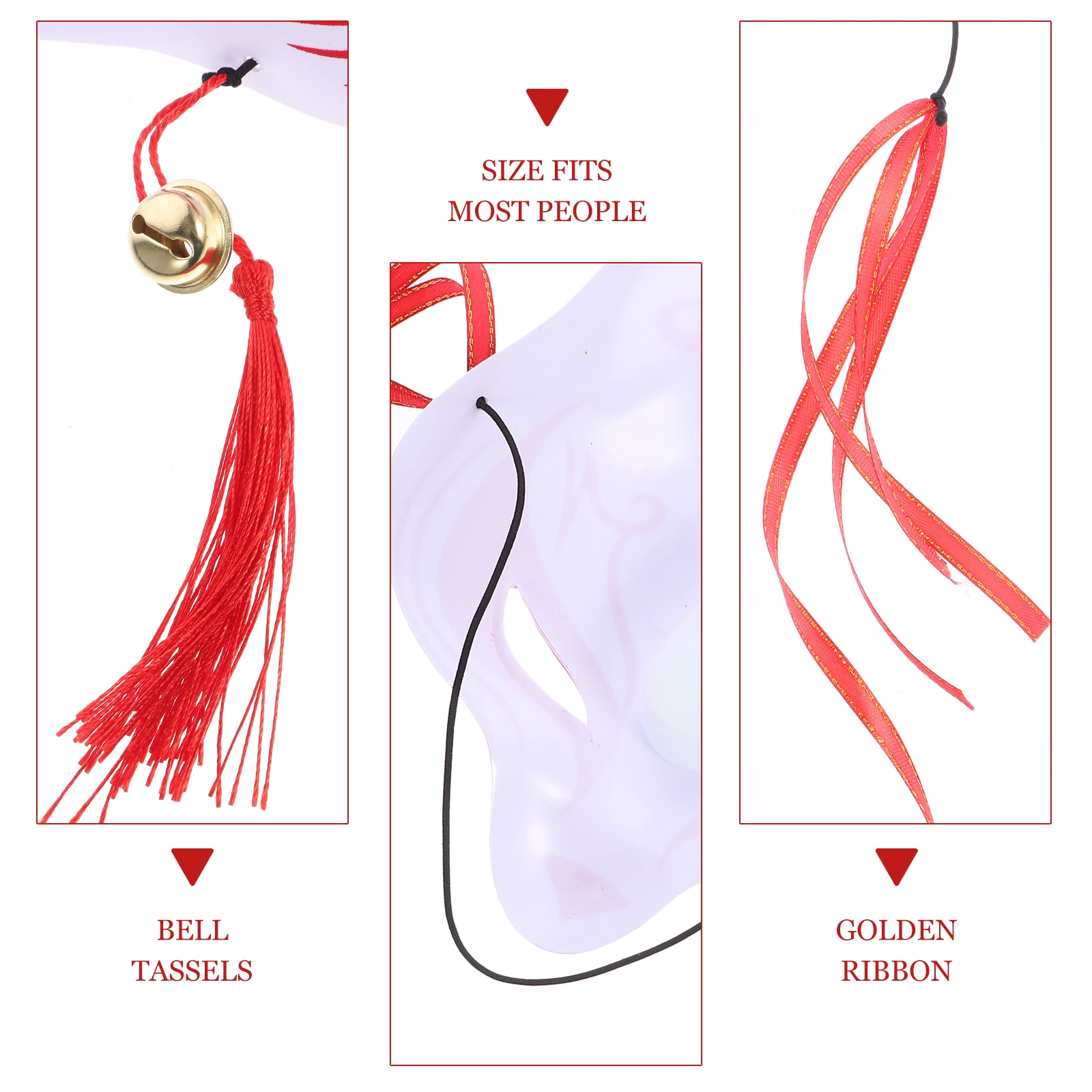 

Japanese Style Masquerade Cosplay Animal Half Face Decorative Prop For Halloween Festival Costume Accessory Party Masquerade Fox