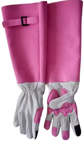Long Sleeve Gardening Gloves Puncture Resistant Gardener Rose Pruning Leather Gauntlet Gloves