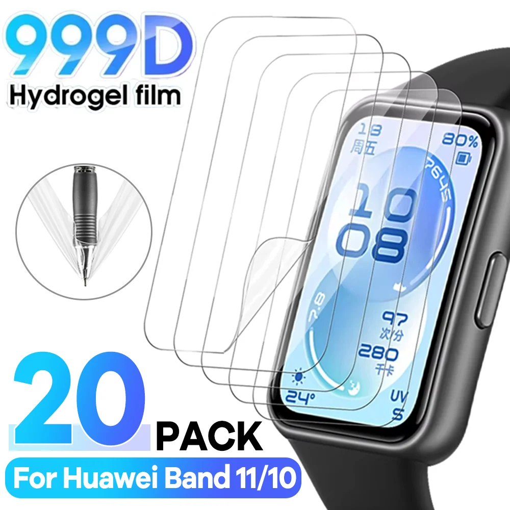 

1-20 шт. мягкая гидрогелевая пленка из ТПУ для Huawei Band 11 10, защитная пленка для экрана часов Huawei Band 11Pro, защитная пленка от царапин