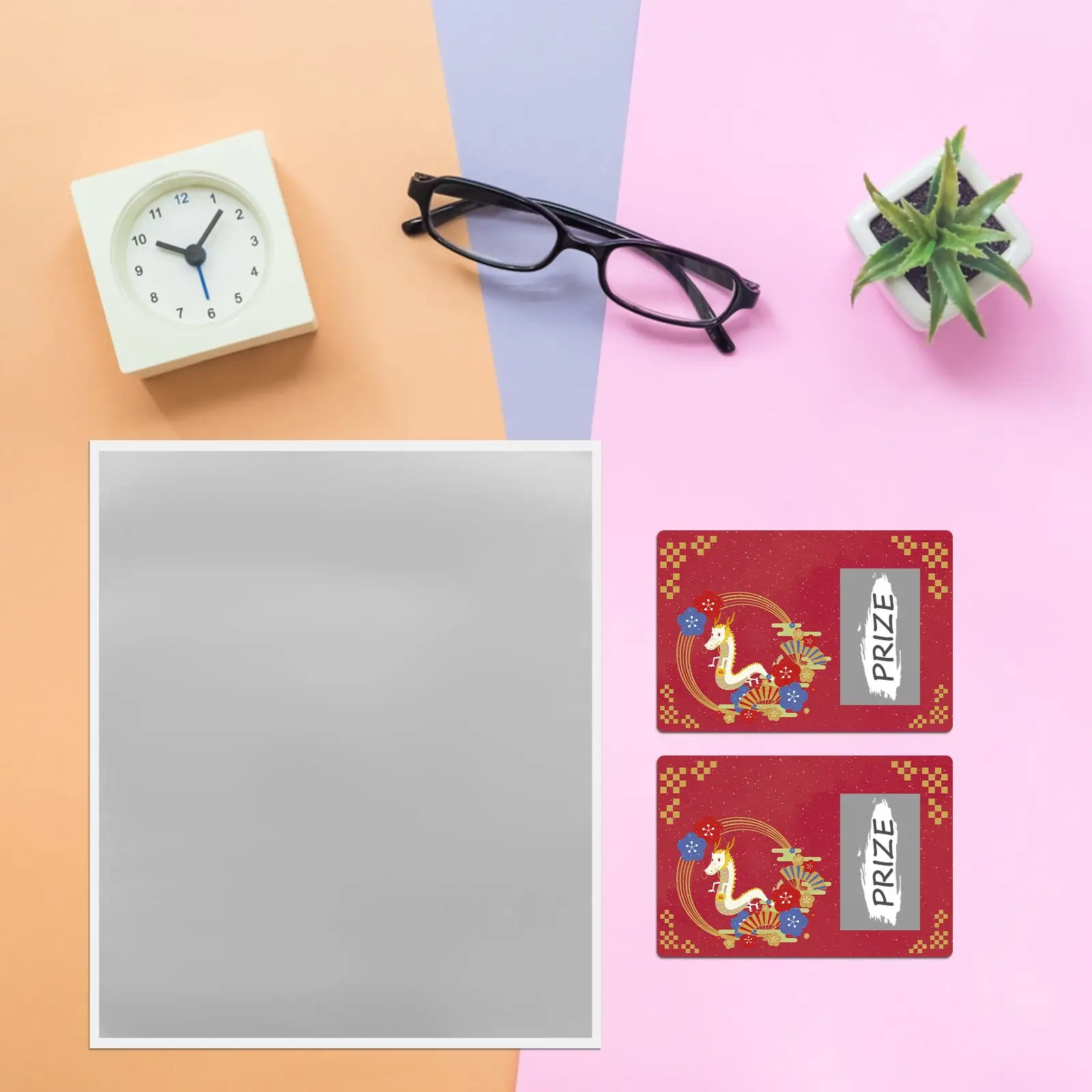 5 Vellen ScratchCardStickers LargeCircleCards MotherTicketOff DIYGameProps FunFamilyVerjaardagsfeestje Maplabels