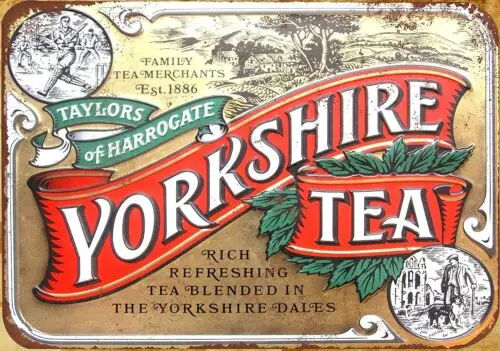 Yorkshire tea tin metal sign garage home decor sign