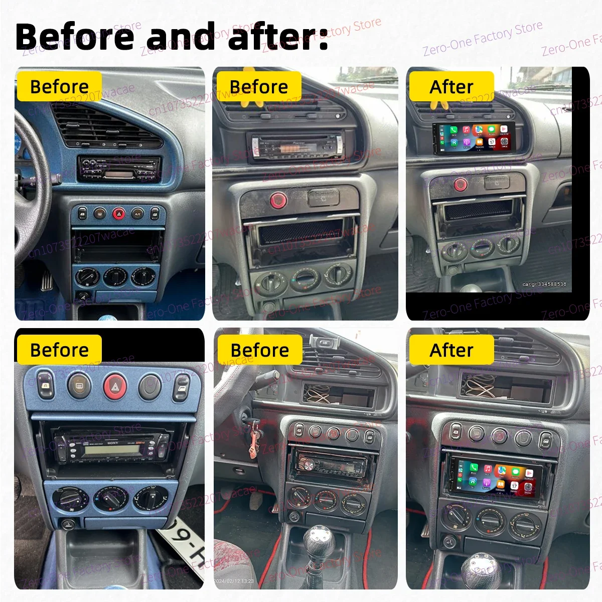 1 Din Radio Android Car Multimedia for Citroen Berlingo I 1996-2008 6.9