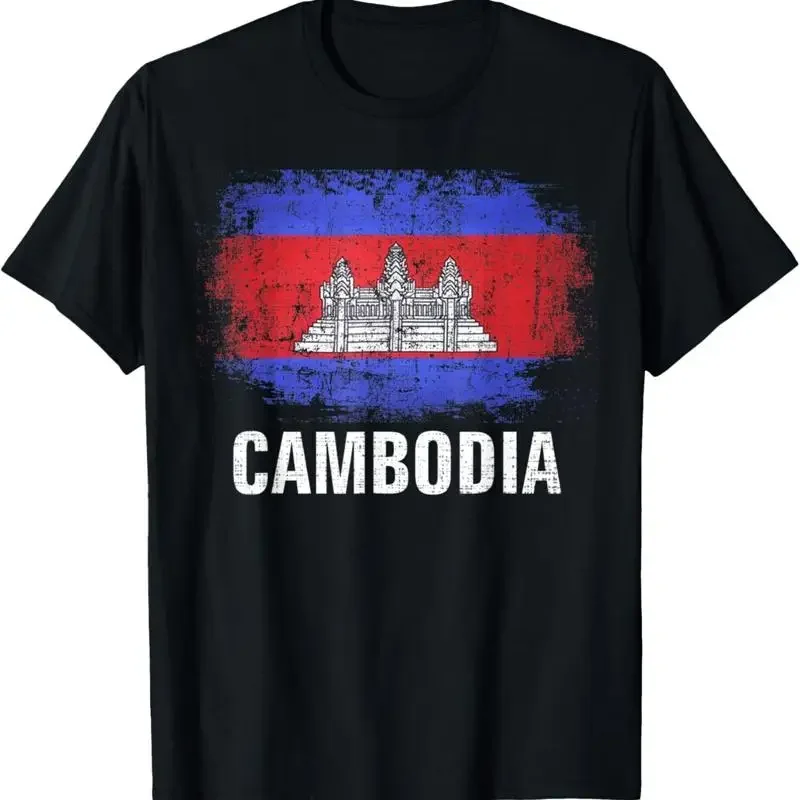 Vintage Cambodia Flag For Cambodian T Shirt