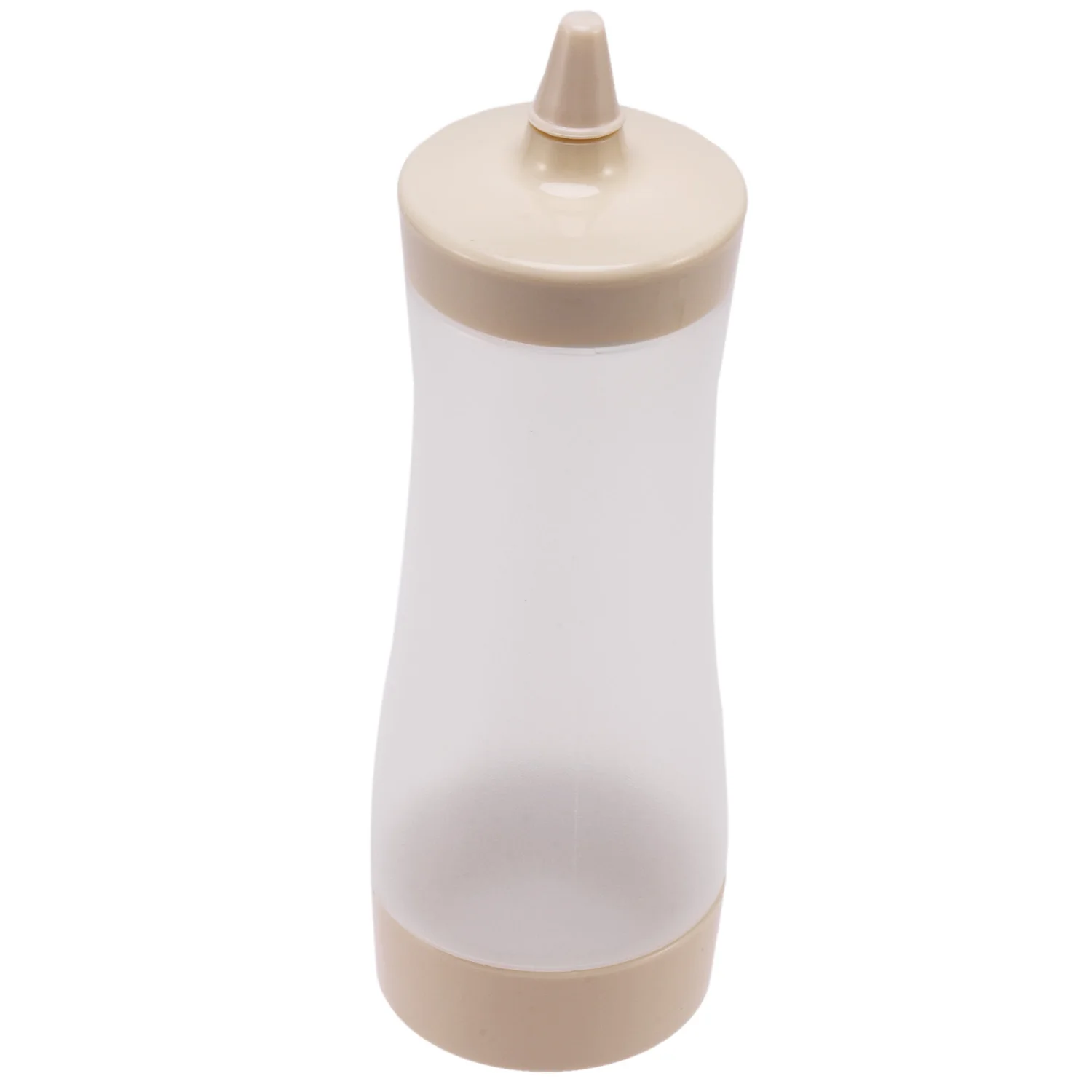 Squeeze Bottle Kitchen Accessories Gravy Boat Plastic Sauce Vinegar Oil Ketchup Gravy Cruet Condiment Dispenser Beige +