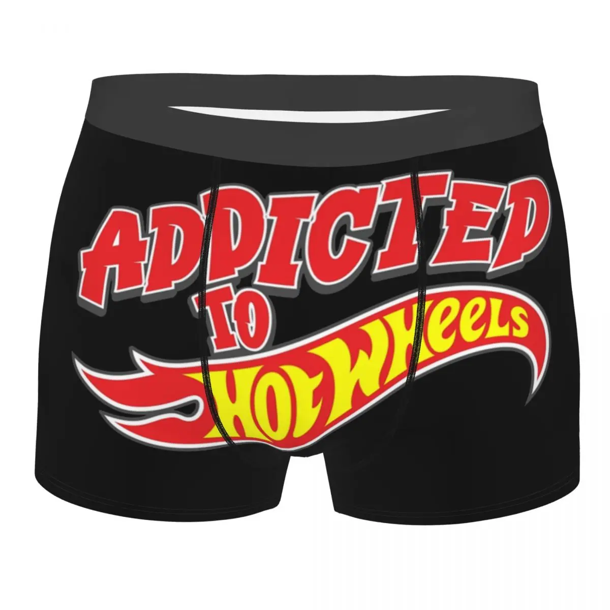 Custom Novelty Hot Wheels Logo Model Car Boxers Shorts Underpants Male Stretch Sport Car Briefs Underwear