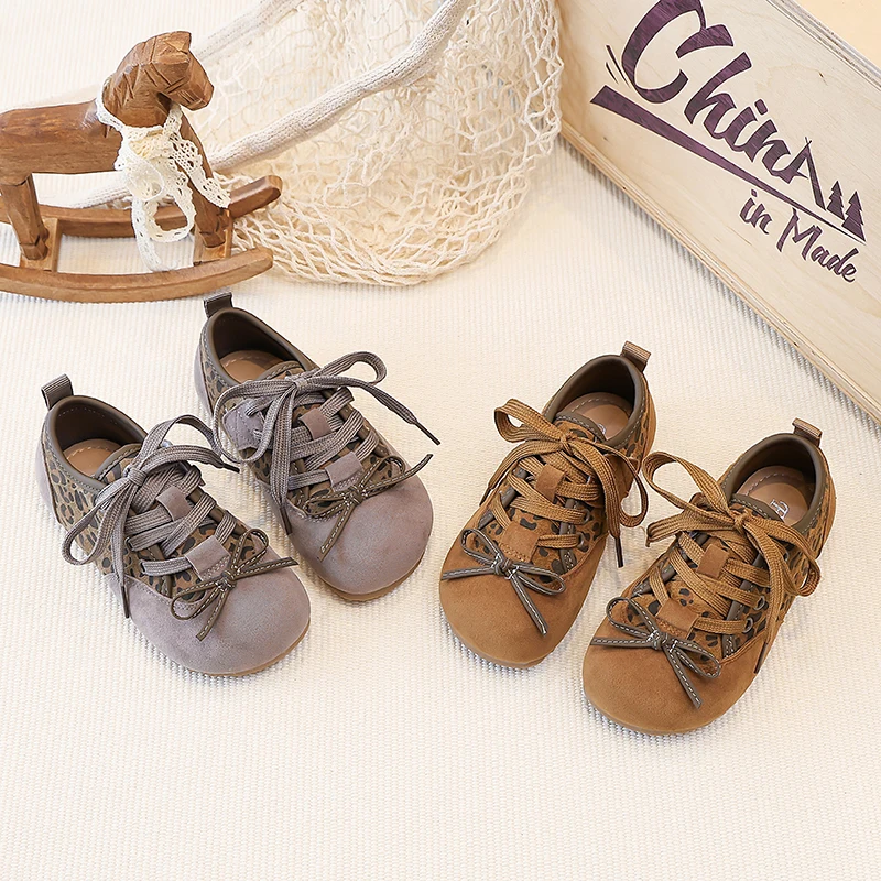 

Children Casual Shoes Retro Soft Sole Kids Leather Shoes Round Toes 2026 New Fashion Boys Girls Flat Shoes Classic British Style