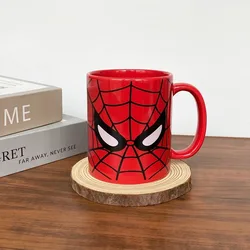 Marvel Avengers Spiderman Cartoon Creative Personality Anime Peripheral Ceramic Mug Water Cup Coffee Cup Holiday Surprise Gift