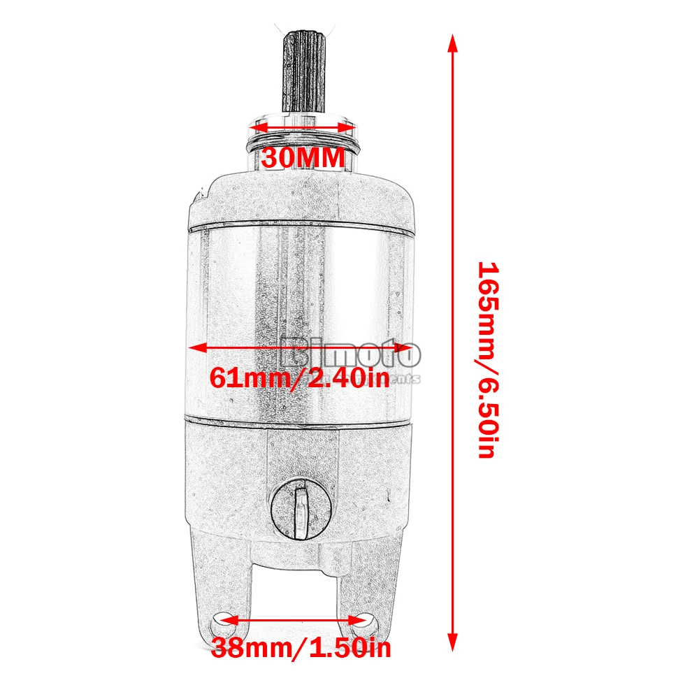 Motorrad-Anlasser für Yamaha CZD250 X-MAX 250 CZD300 EVOLIS 300 YZF-R6 R6 FZ6-S FZ6 FAZER 5EB-81890-00 Anlassermotor – Detail 2