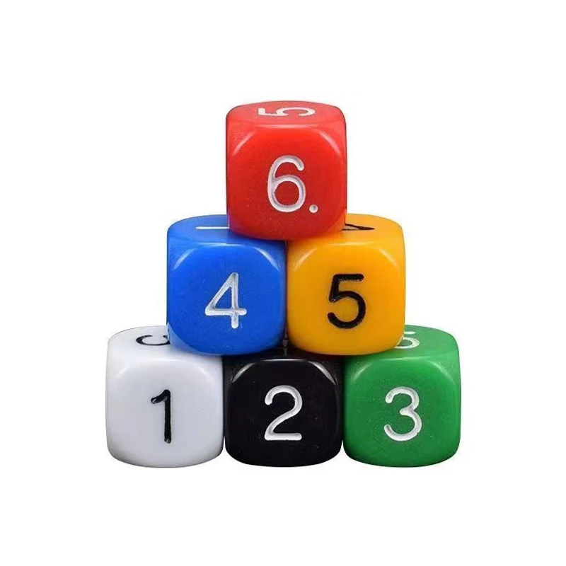 12PCS Math Dice With Numbers 1-6 Educación Montessori Learning Activities Juegos De Mesa Familiares Divertidos Party Favors