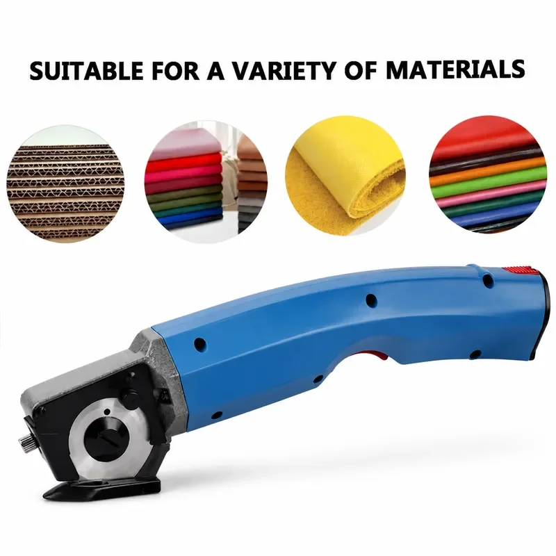 Wireless Rechargeable Electric Round Knife Cutting Machine Micro Hand Push Cloth Fabric Leather Cutter Repair Scissors Tool