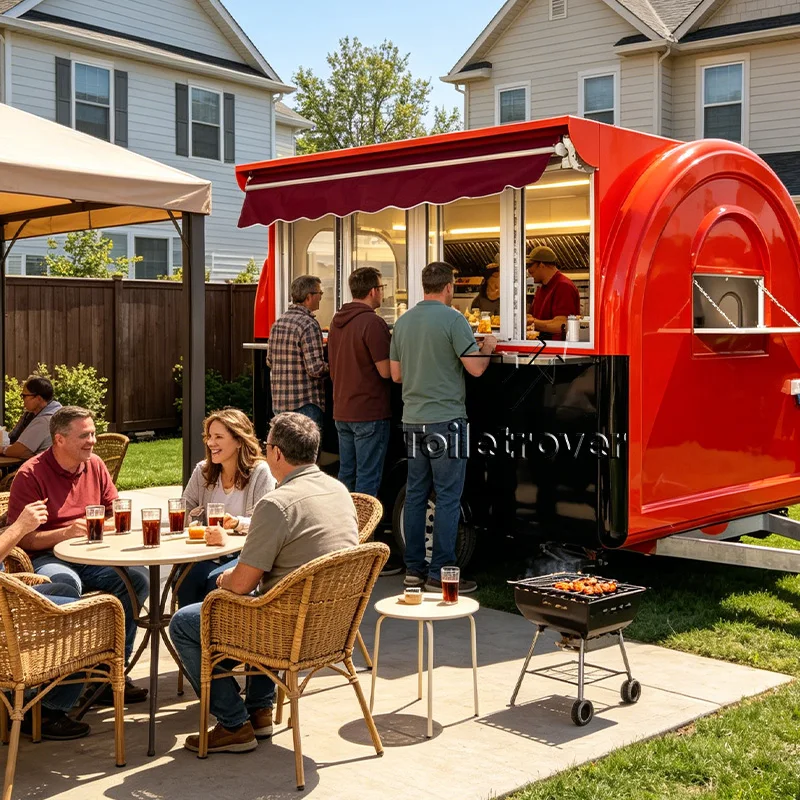 

Hot Sales Small Food Truck Round Roof Food Cart Trailer Bbq Food Trailer Mobile Food Truck Trailer with Grill