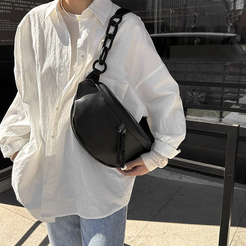 Fashion Brand Women Shoulder Crossbody Chest Bags 2024 New Belt Bag PU Leather Waist Bags Designer Fanny Pack Ladies Chest Packs