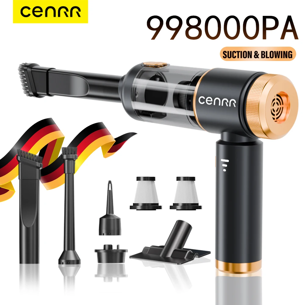 

Новый портативный автомобильный пылесос CENRR Mini 998000PA, беспроводной, мощный, для дома, ручной, с функцией воздуходувки, для уборки автомобиля