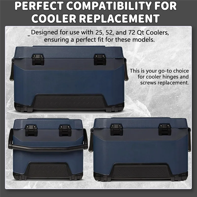 A26F-2 Pack Refrigerator Hinges For Igloo 25, 52, 72-Quart BMX Refrigerator Hinges With Screws Replacement Parts.