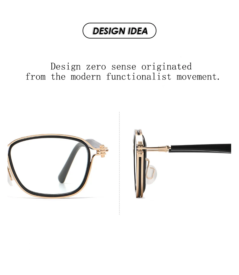 Modische Marken-Design-Retro-Brille mit photochromen Gläsern, Blaulichtfilter, für Weitsichtigkeit, Kurzsichtigkeit, Astigmatismus und Myopie – Detail 6