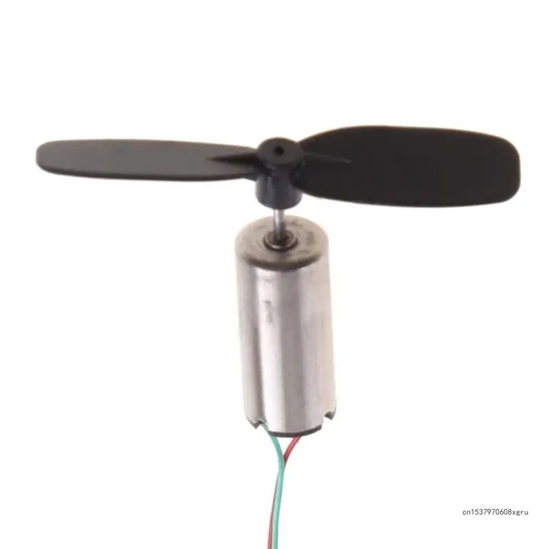 1 Set 3.7V 48000RPM Coreless Motor + Propeller For RC Aircraft Helicopter Toy image 3
