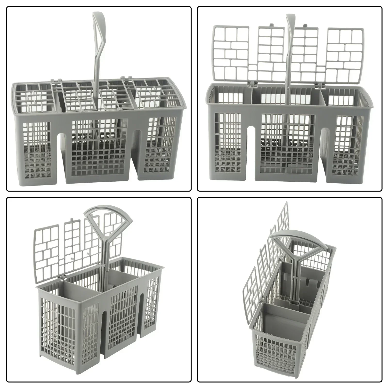 Suministros de cocina Cesta de cubiertos Mango redondo de plástico Piezas de lavavajillas para lavavajillas L 22,8 X W 9 X H 11,7 cm