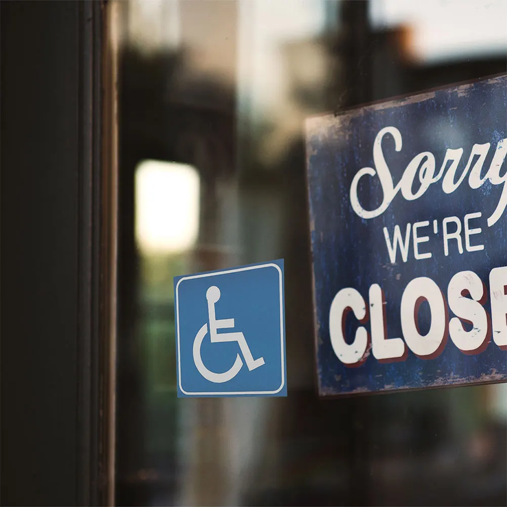

15 Pcs Disability Sign Sticker Parking Handicap Stickers Adhesive Disabled Wheelchair Car Outdoor