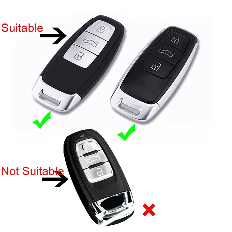 Carbon Fiber Smart Car Key Case Cover Chain Remote Fob Shell Holder Keychain Protector For Audi A3 A4 A6 C8 D5 A7 A8 Q5 Q8 Etron
