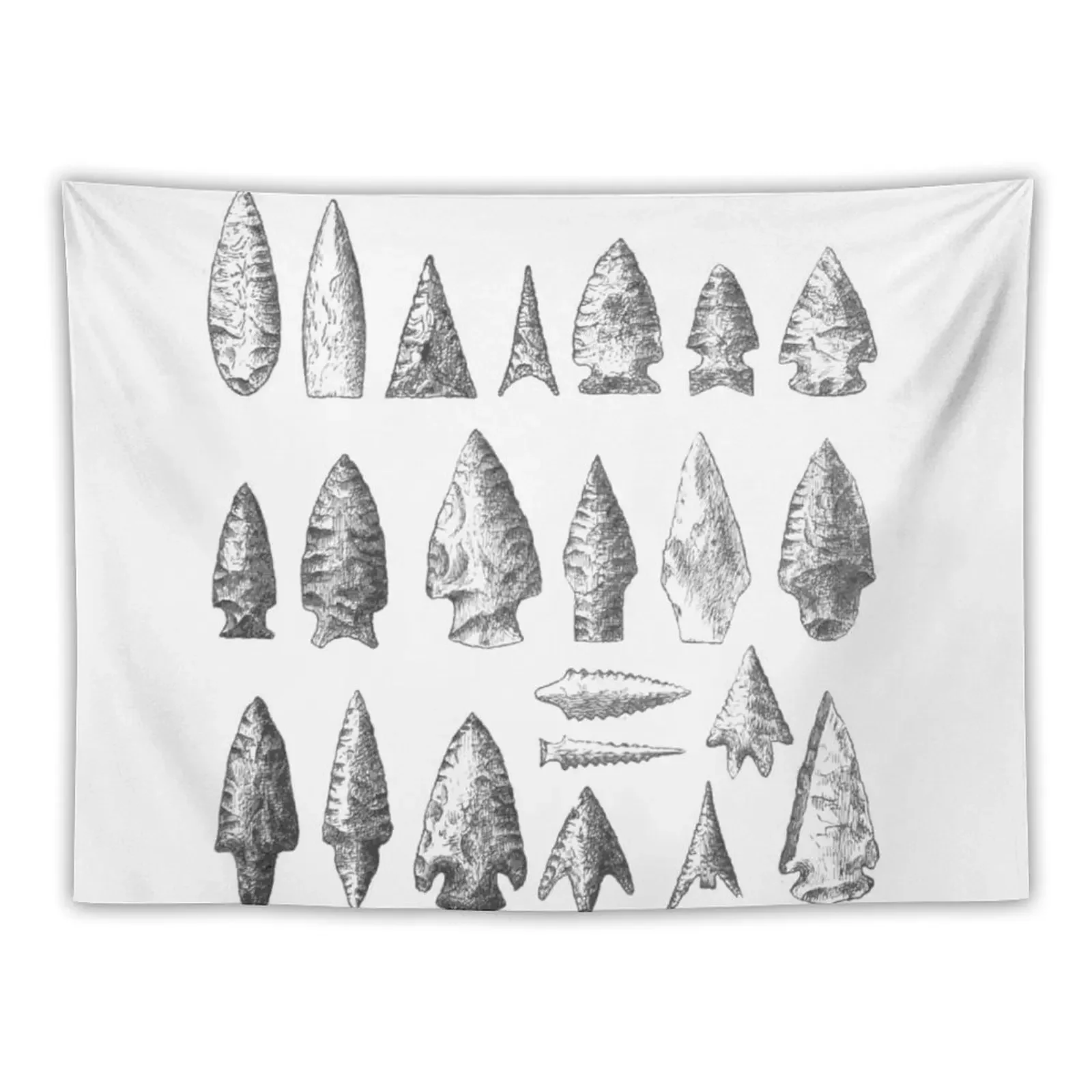 Stone arrowheads Tapestry Outdoor Decoration Room Decorator Bedrooms Decor Aesthetic Room Decor Korean Tapestry