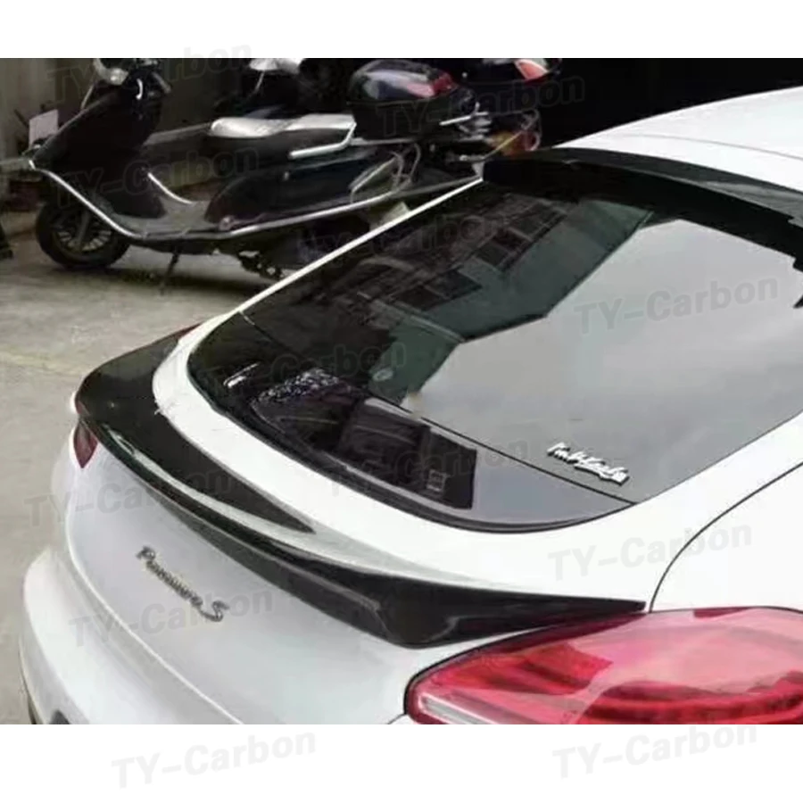 Real Carbon Fiber Rear Spoiler Wing For Porsche Panamera 970 970.2 2014-2016 Car Trunk Lid Trim Cover Decklid Flap Splitter FRP