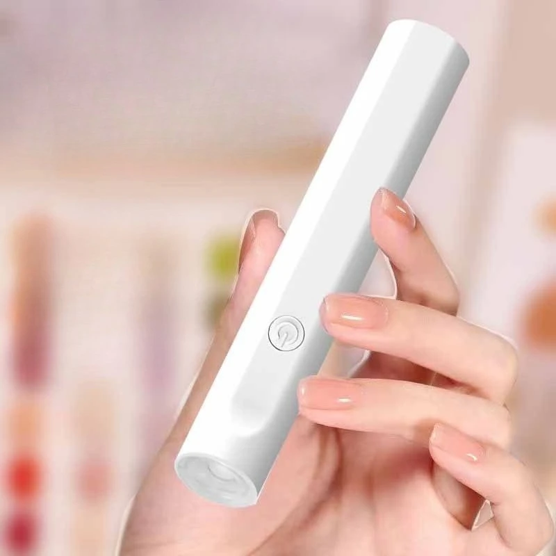 Одна линия прожектора для ногтей со светодиодной подсветкой и быстросохнущей лампой для выпечки ногтей