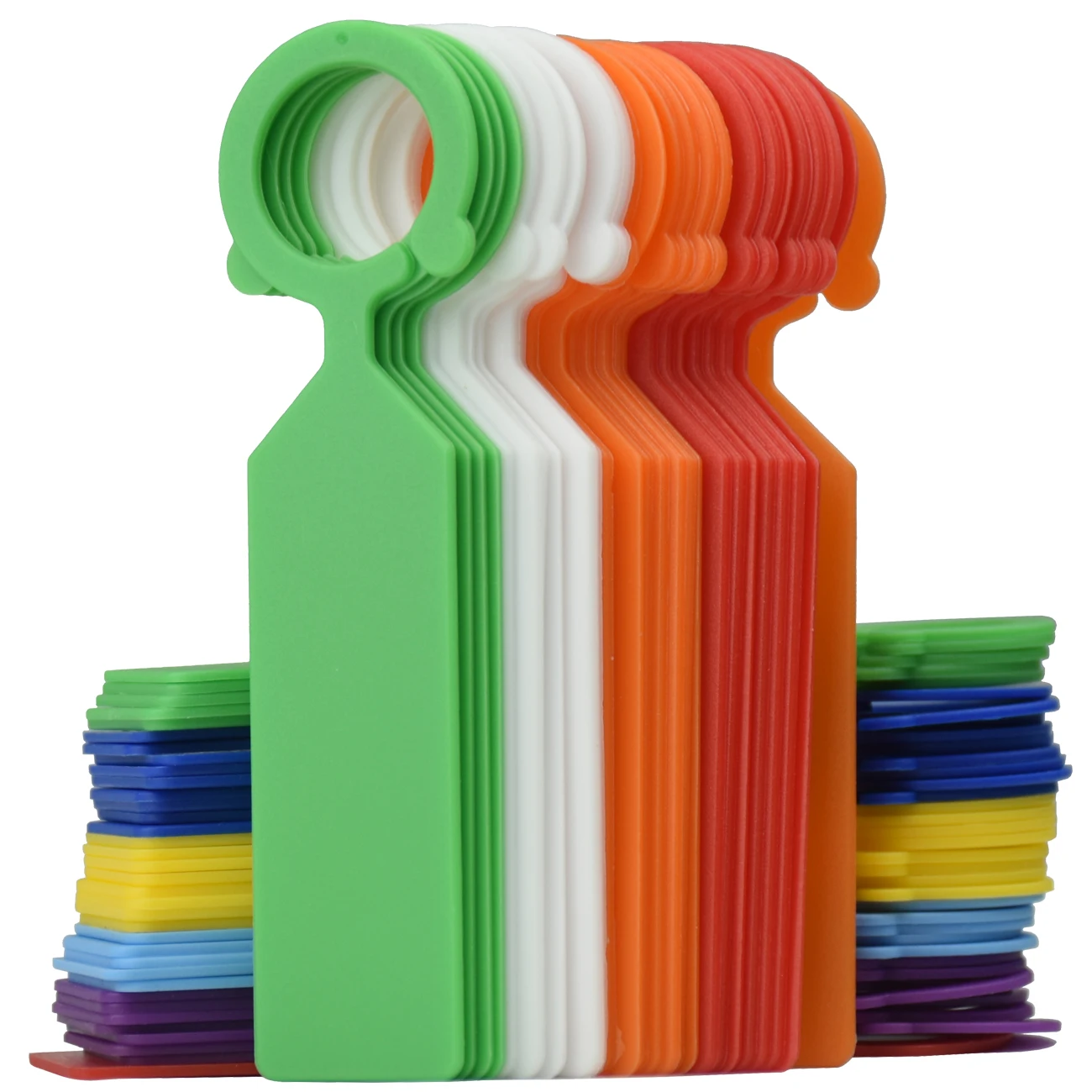 50pcs Garden Waterproof Re-usable Plastic Plant Markers Labels Hanging Sign Tags Record Plate Flower Vegetables Potted Stakes